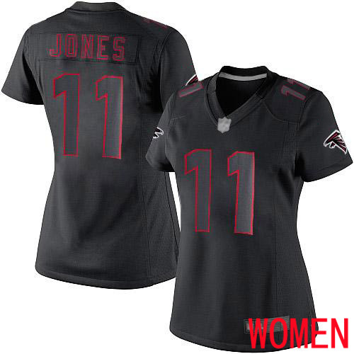 Atlanta Falcons Limited Black Women Julio Jones Jersey NFL Football #11 Impact->youth nfl jersey->Youth Jersey
